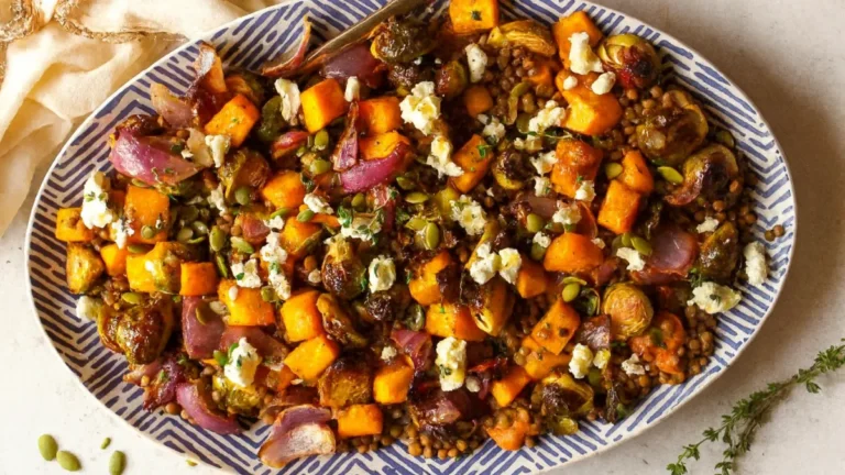 Mediterranean Lentil & Roasted Veggie Bowls