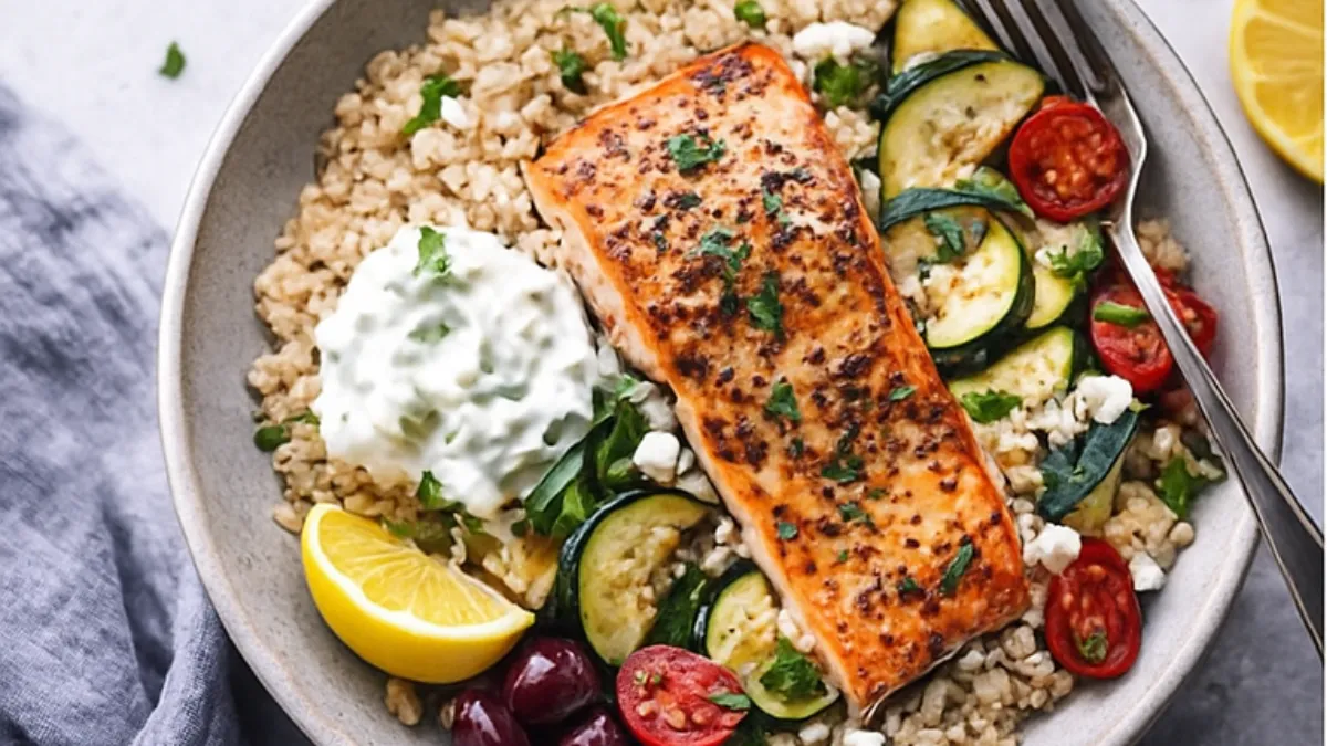 Mediterranean Salmon Bowls