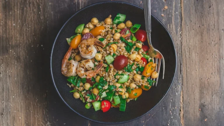 Mediterranean Shrimp & Farro Power Bowl (High-Protein Prep)