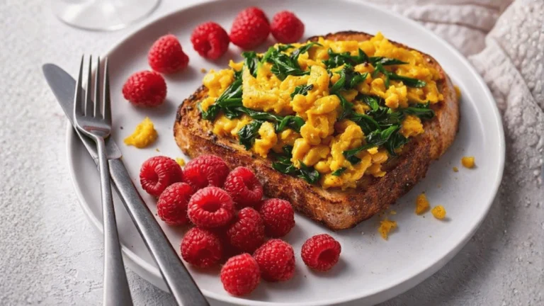 The BEST way to make THE N°1 Spinach & Egg Scramble with Raspberries