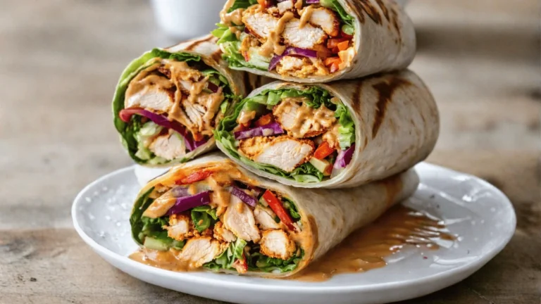 Thai Peanut Chicken Wraps