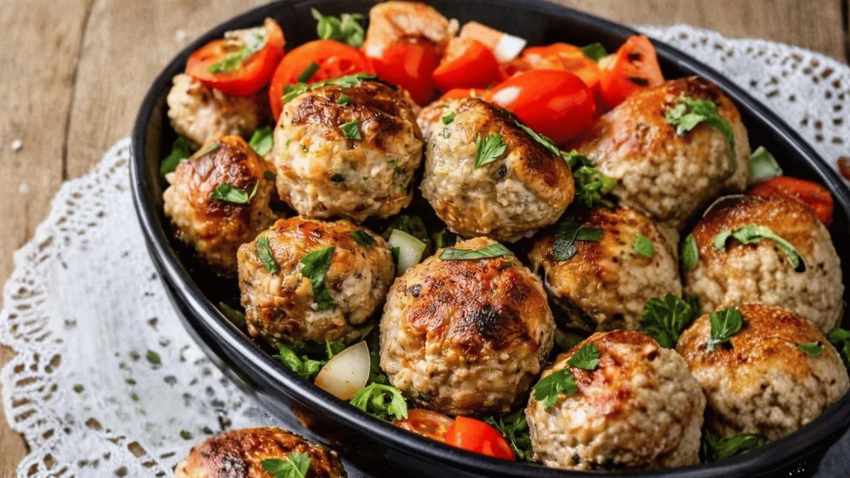 Chicken Meatballs with Creamy Tzatziki