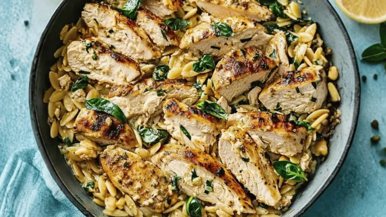 High-Protein Mediterranean Chicken Orzo