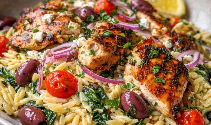 Mediterranean Chicken Orzo