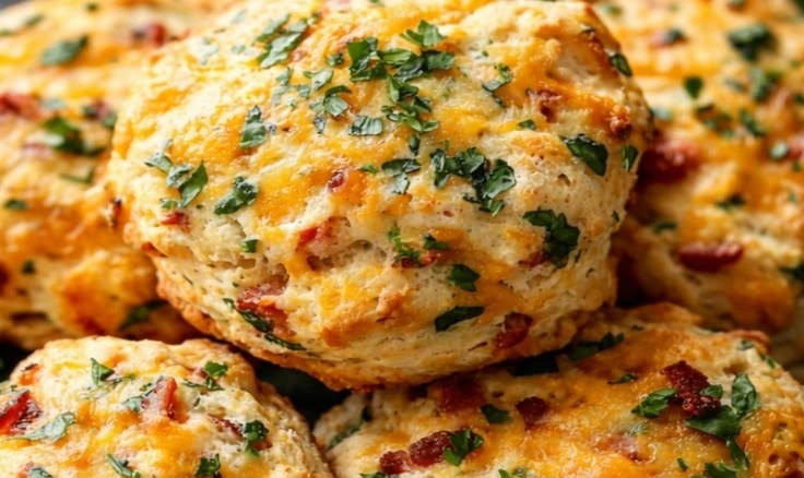 Cheesy Bacon Breakfast Protein Biscuits