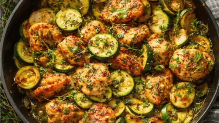 Mediterranean Chicken Zucchini Bake