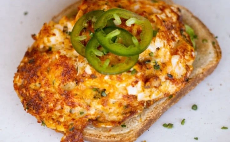 Crispy Spicy Cheesy Egg Salad Melt
