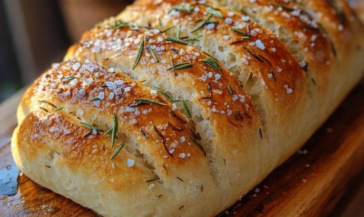 Easy No-Knead Rosemary Sea Salt Bread (Bakery-Style at Home)