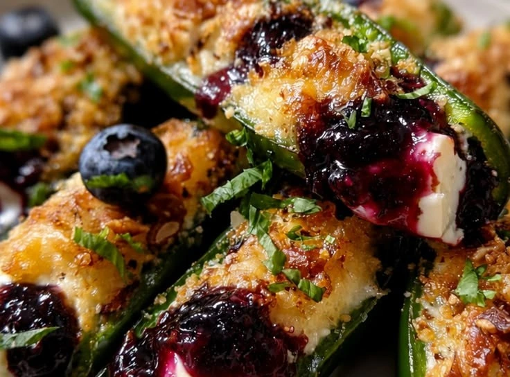 Blueberry Brie Jalapeño Poppers
