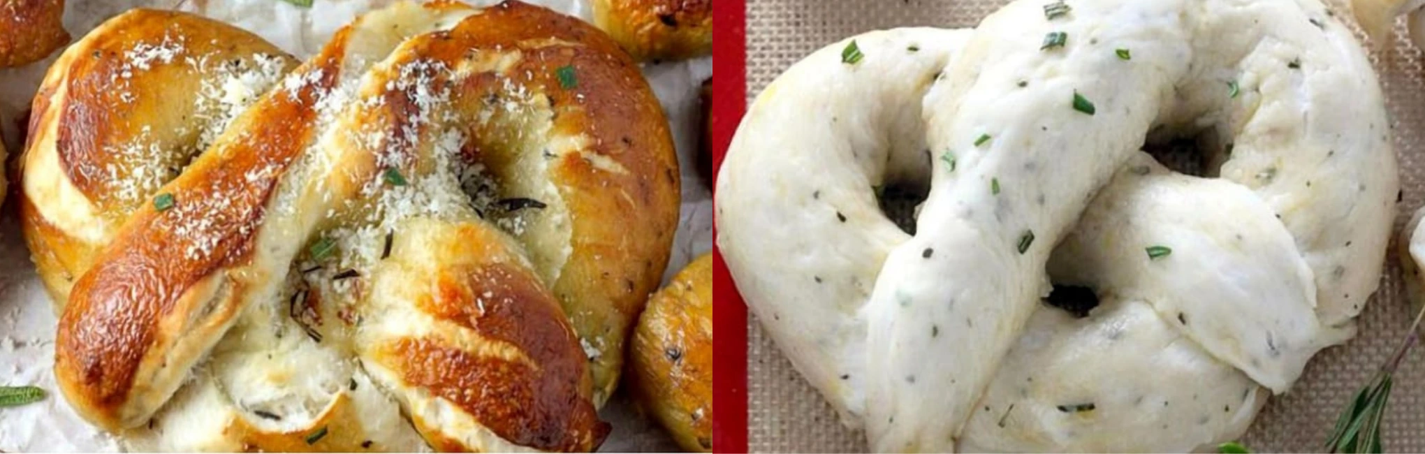 Mozzarella-Stuffed Rosemary Parmesan Pretzels