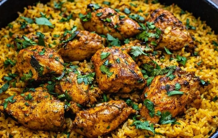 One-Pan Moroccan Chicken & Golden Spiced Rice