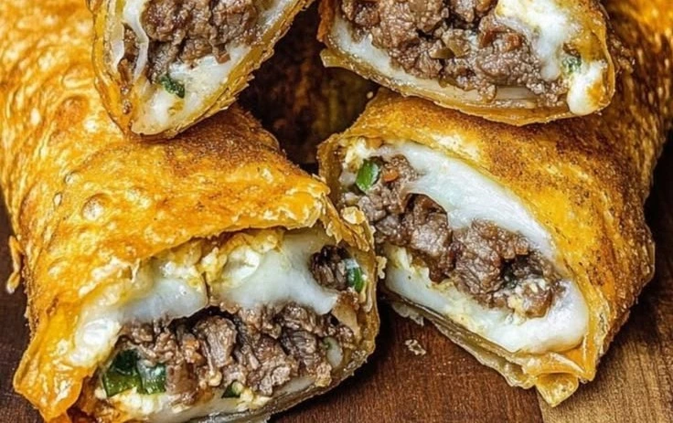 Philly Cheesesteak Egg Rolls