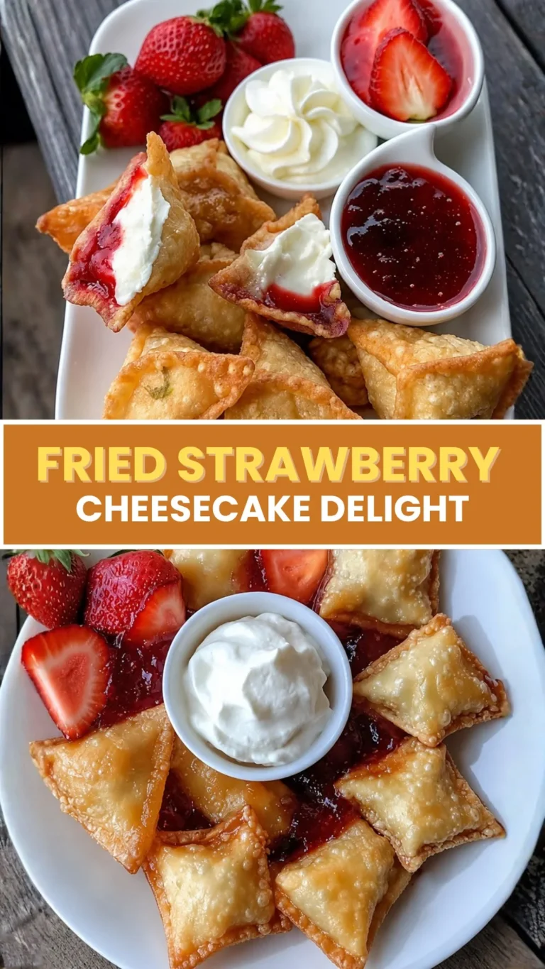 THE BEST N°1 Deep-Fried Strawberry Cheesecake Bites – Crispy, Creamy & Irresistible Dessert Recipe