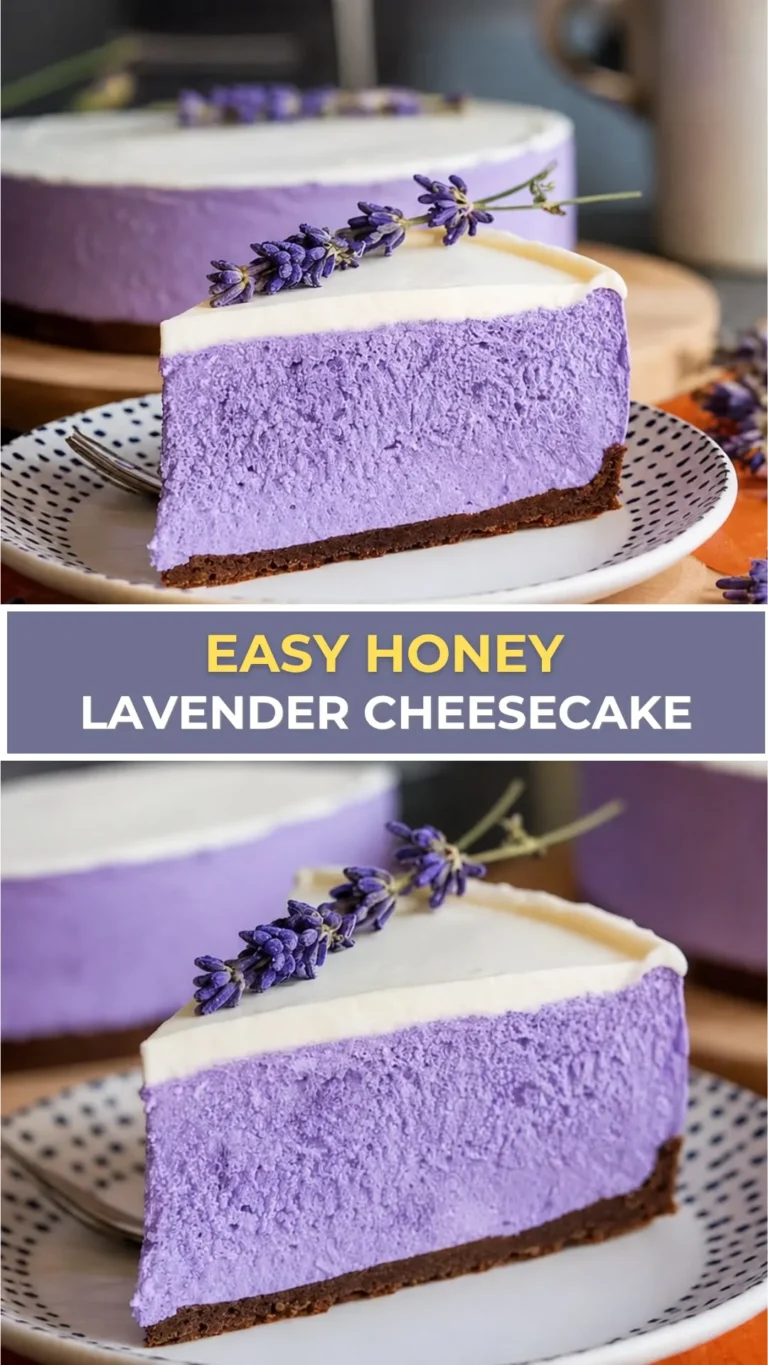 THE BEST N°1 Easy Honey Lavender Cheesecake – No-Bake Creamy Dessert Everyone Will Ask For