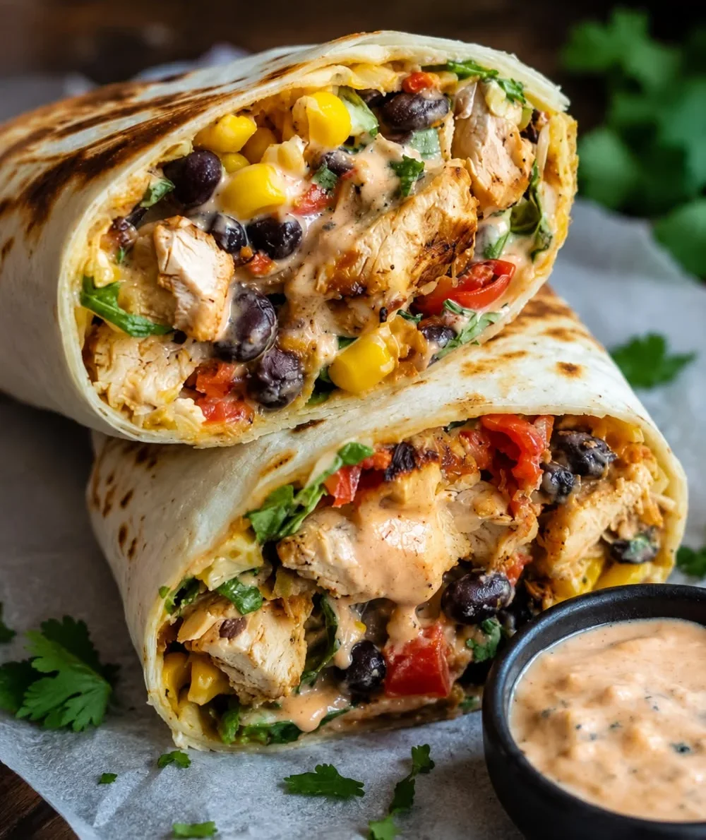 Southwest chicken wraps recipe