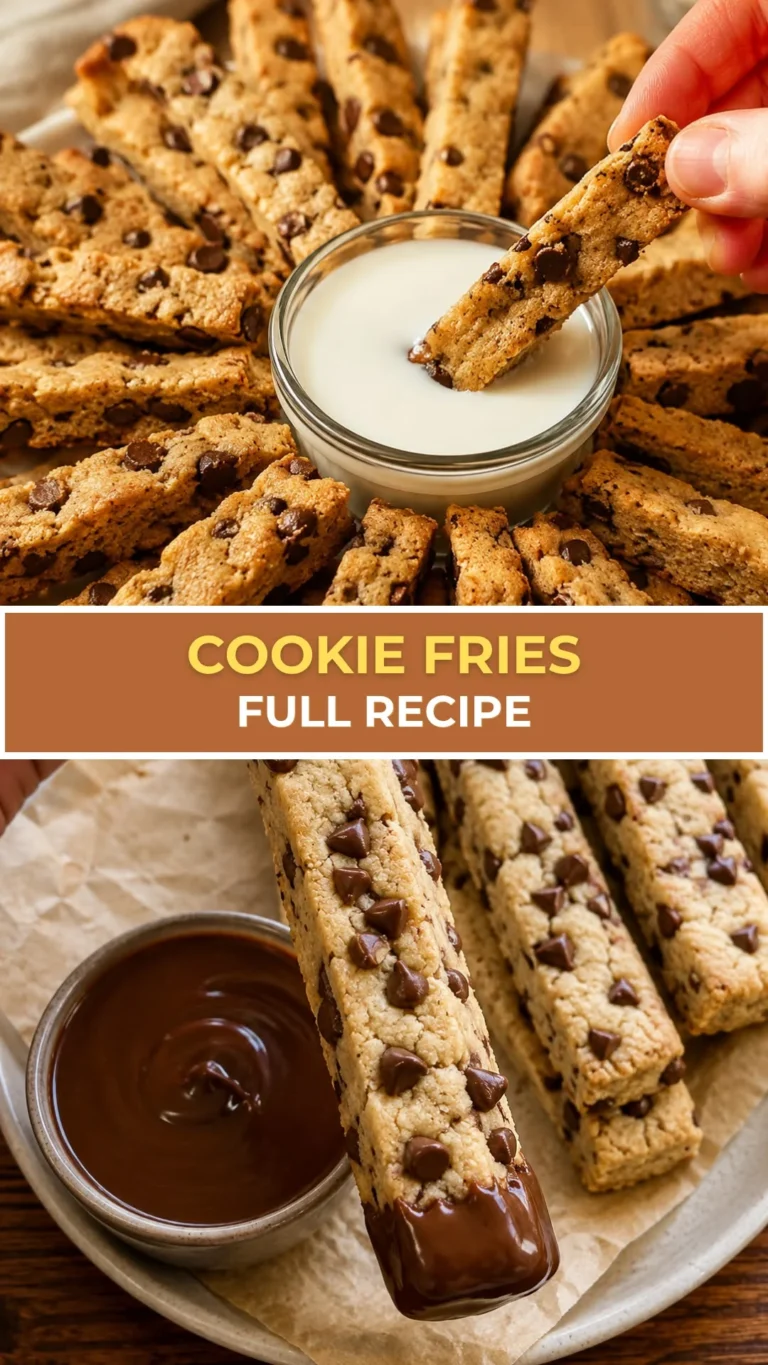 THE BEST N°1 Chocolate Chip Cookie Fries with Rich Chocolate Dip | Crispy, Chewy & Irresistible Dessert