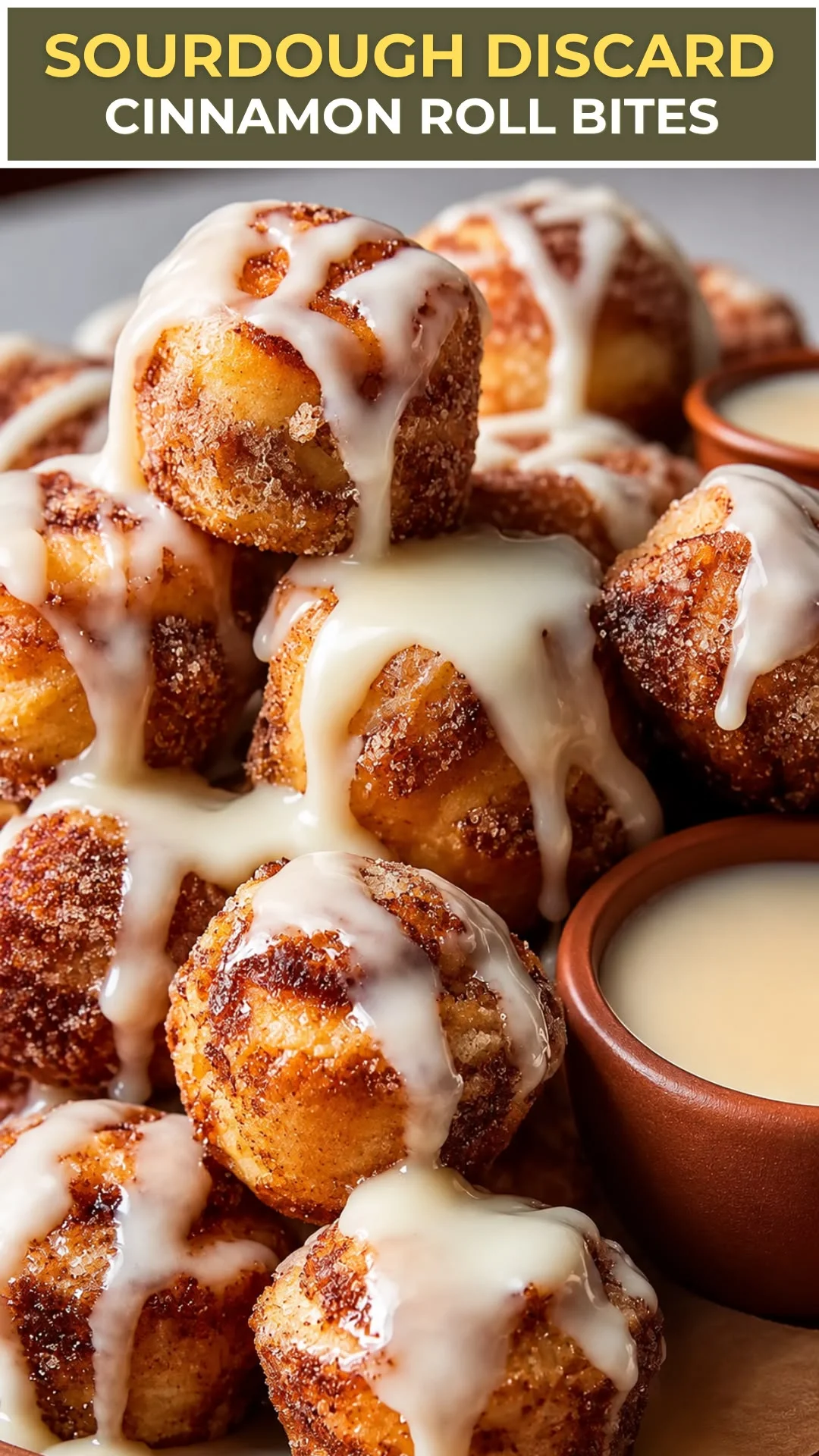 🍩 Gooey Sourdough Discard Cinnamon Roll Bites, The Ultimate Sweet Treat!