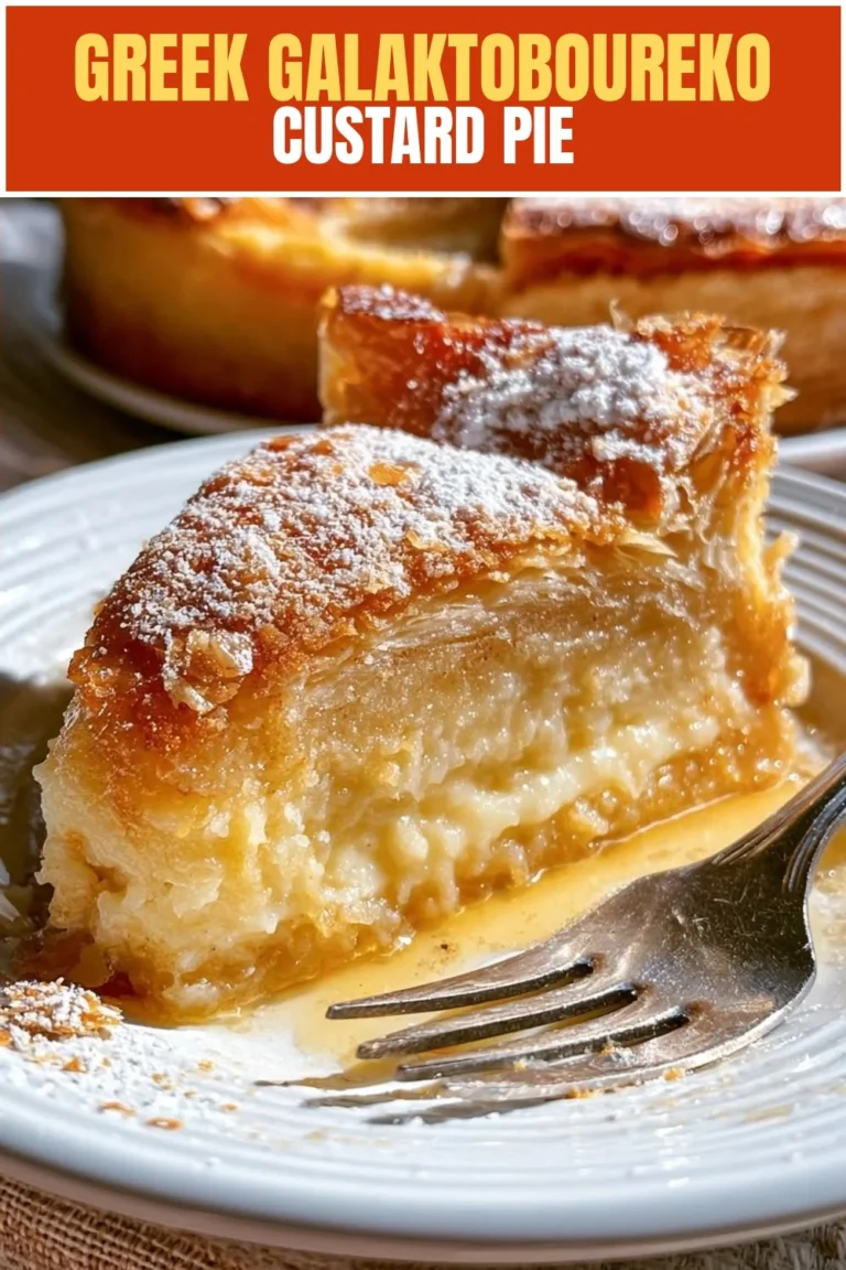 THE BEST N°1 Greek Galaktoboureko Custard Pie – Easy Dessert Recipe That Melts in Your Mouth