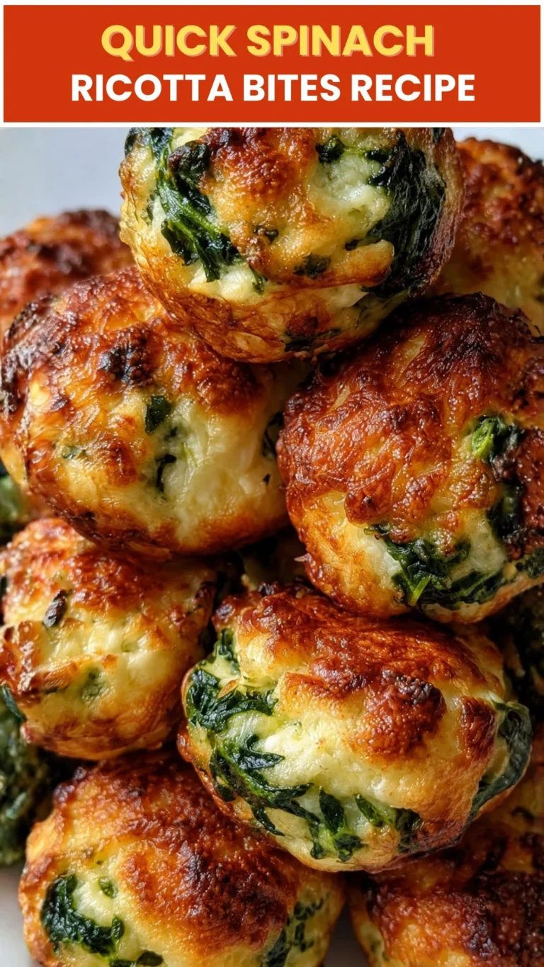 THE BEST N°1 Quick Spinach Ricotta Bites Recipe | Easy Cheesy Appetizer Everyone Loves