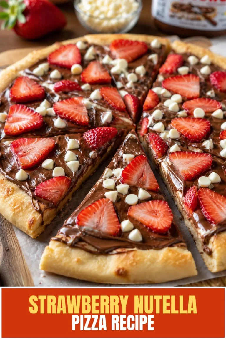 THE BEST N°1 Strawberry Nutella Pizza – Easy Dessert Recipe That Everyone Will Love